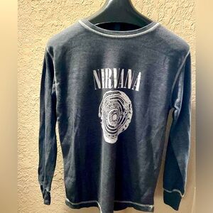 GREY NIRVANA BAND THERMAL!! Size LG